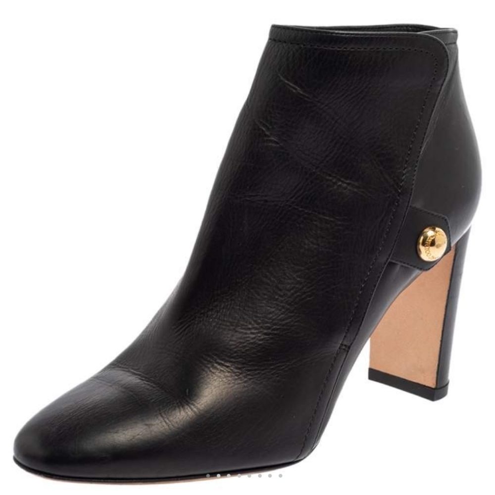NWT Jimmy Choo "Medal" 85 Black Leather Boots